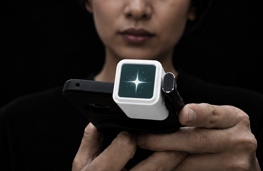 Activity Indicatorを装着したスマートフォン